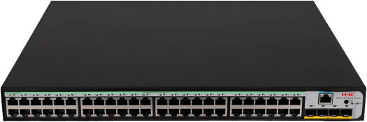 H3C S5120V3-LI Layer 3 Gigabit Access Switch, 48x10/100/1000TX+ 4xSFP Plus Interface, 176Gbps Switching Capacity, 50.19 MTBF Per Year, 1 Fan, Black | LS-5120V3-52S-PWR-LI-GL