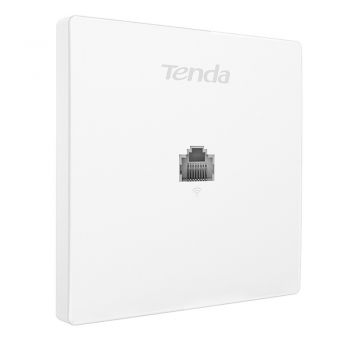 Tenda W12 AC1200 Wall Plate Access Point, Dual Band Gigabit PoE, 2*10/100/1000 BaseTX Port Interface, 2 Rooms Cover Range, White | W12