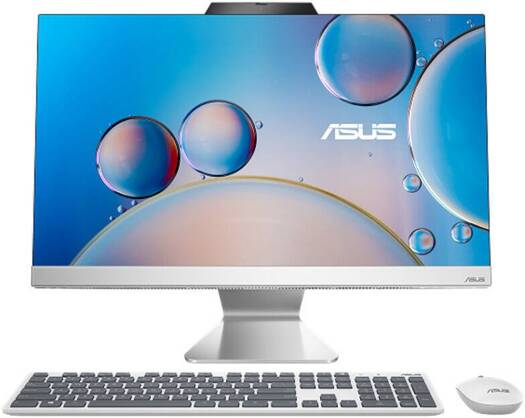 ASUS A3402WBAT AIO Desktop Computer, 23.8" FHD Wide View Touch Display, Intel Core i5-1235U, 8GB RAM, 512GB SSD, Intel UHD Graphics, ENG K/b & Mouse, No OS, White | 90PT03G4-M06AX0