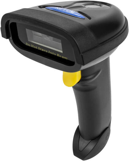 NETUM NT-1228BL 2D Bluetooth Barcode Scanner, CMOS Sensor, 2 Upload Mode, Key Trigger Mode & Continuous Scan Mode, Bluetooth, 2.4GHz & USB Wired Connection, 2000mAh Battery, Black/Yellow | NT-1228BL