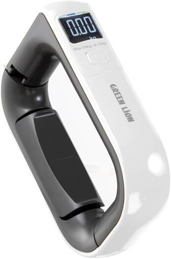 Green Lion Travel Mate Portable Luggage Scale with Digital Display & Overload Indicator, Up to 50kg Capacity, Auto Shut-Off, Tare Function, Accurate & Precise, White | GNTVLMLSWH