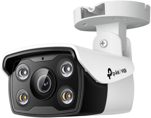 TP-Link VIGI 3MP Outdoor Full-Color Bullet Network Camera, 4 mm Lens, F1.6 Aperture, 30m IR Working Distance, 89.1°/45.1°/106.9°(H/V/D) Viewing Angle, Built-In Microphone, White | VIGI C330-4mm