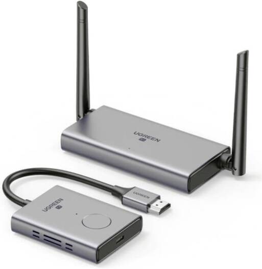 UGREEN CM506 Video Extender/Transmitter And Receiver, 50 Meter 1080p 60Hz Full HD, 5GHz Wireless HDMI + VGA + 3.5mm With LED Indicator And Type C Power Port | 50633A