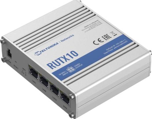 Teltonika Industrial VPN WiFi Router, Wifi and BT, 802.11ac (wifi 5) | RUTX10