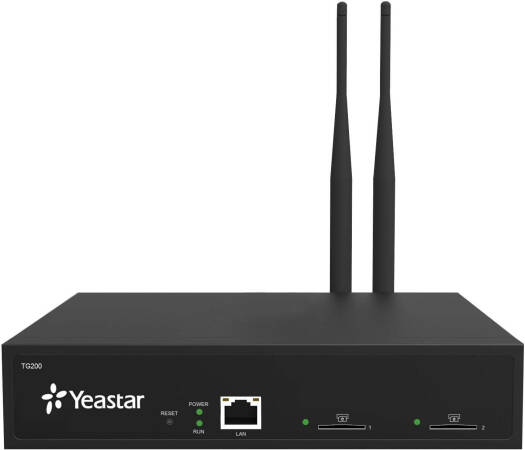 Yeastar TG200L 2-Port 4G LTE VoIP Gateway, Least Cost Routing (LCR), Mobile-to-Mobile Calls, VoLTE for HD Calls, SMS Services, 10/100 Mbps Ethernet interface, Black | TG200L