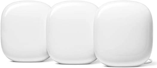 [GA03690-GB / GA03690-US] Google Wifi Pro - Wi-Fi 6E Mesh Router System, 80 MHz, 6 GHz Band, 3 Pack, White, Reliable & Fast Speed, Whole-home Coverage | GA03690-GB / GA03690-US