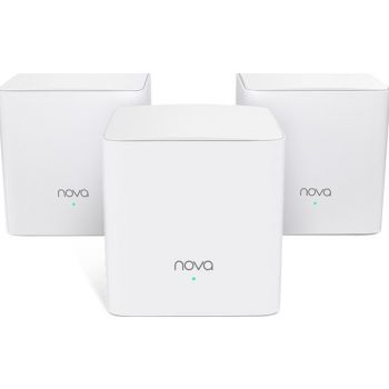 [Nova MW5c-3] Tenda Nova MW5c AC1200 Mesh WiFi System (White, Pack of 3) - 1200 Mbps, 5 GHz/2.4 GHz, Gigabit Ethernet, Plug and Play | Nova MW5c-3