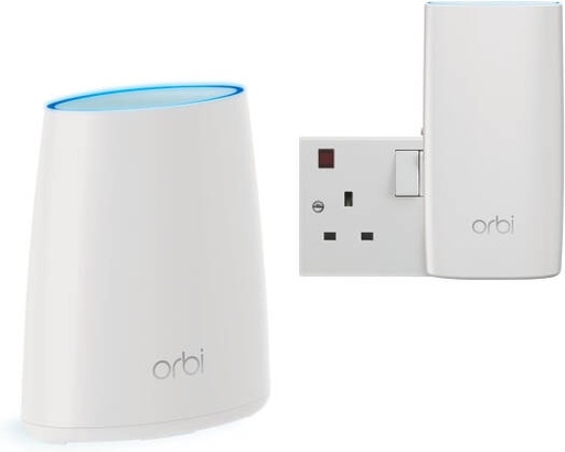 [NG-RBK30-100UKS] Netgear NG-RBK30 Orbi Tri-Band AC2200 Whole Home Mesh Wi-Fi System with Wall Plug Satellite, Upto 3,500 sq ft Coverage, 2.2 Gbps wIfI Speed, Circle Parental Controls & Alexa Enabled | NG-RBK30-100UKS