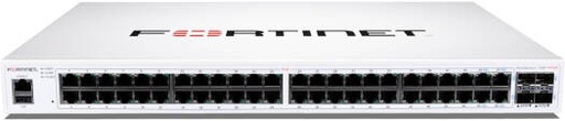 [FS-148F-FPOE] Fortinet FortiSwitch 48-Port Gigabit PoE+ Managed Switch with 4 10G SFP+ Uplinks, 740W PoE Budget & FortiGate Integration, White | FS-148F-FPOE