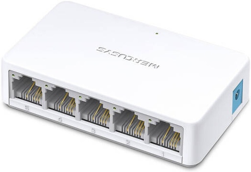 [MS105] Mercusys MS105 5-Port Desktop Switch, 5x 10/100Mbps RJ45 Ports, 1Gbps Switching Capacity, Auto MDI/MDIX, Plug & Play, Fanless Design, Compact Desktop Switch | MS105