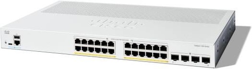 [C1300-24P-4G] Cisco Catalyst C1300-24P-4G Ethernet Switch, 24 Ports, Manageable, Gigabit Ethernet, 10/100/1000Base-T, 1000Base-X - 3 Layer Supported, 195W Power Budget, Gray | C1300-24P-4G