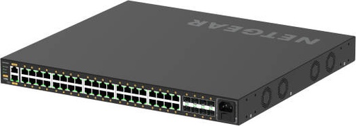 [GSM4248PX-100EUS] NETGEAR 40x1G PoE+ 960W and 8xSFP+ Managed Switch, 40 PoE+ (30W/port) PoE Ports, 960W Budget Budget, Up to 12 kb Jumbo Frame Support, Black | GSM4248PX-100EUS