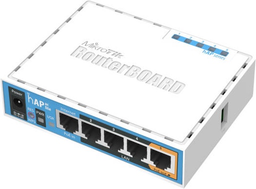 [RB952UI-5AC2ND] MikroTik hAP AC Lite Dual-concurrent Access Point, 5 x 10/100Mbps Ethernet ports (PoE output on port 5) | RB952UI-5AC2ND