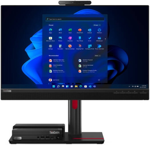 [12BNMAT3EU] Lenovo ThinkCentre TIO Flex 24v, 24" IPS Display, Full HD Resolution, 60Hz Refresh Rate, 4ms (Extreme Mode) Response Time, Integrated Microphone, Eyesafe Display, Low Blue Light, Black | 12BNMAT3EU
