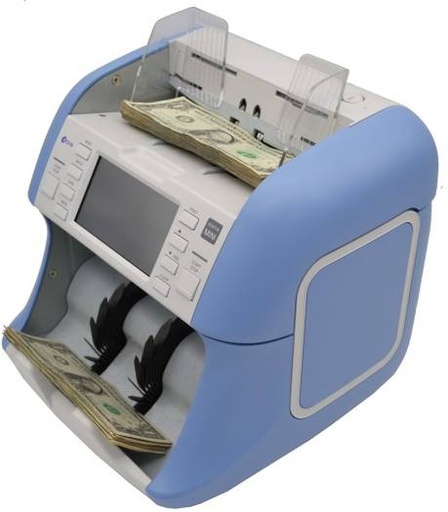 [Newton Mini] Kisan Newton Mini Dual CIS Currency Counter, 500 Hopper Capacity, 200 Stacker Capacity, 4.3″ Touch Display, Serial Port, LAN, USB Interfaces, 1500 Notes Per Minute, Blue | Newton Mini