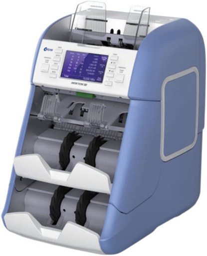 [Newton30] Kisan Newton 30 Banknote Sorter, 600 Hopper Capacity, 200 Stacker Capacity, Up To 48 Currencies, 4.3'' Touch Display, Serial Port, LAN / USB Interface, 100 Reject, Blue | Newton30