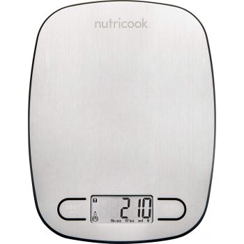 [NCKSE5] NutriCook Stainless Steel Food Scale For Baking And Cooking NC-KSE5 - Silver | NCKSE5