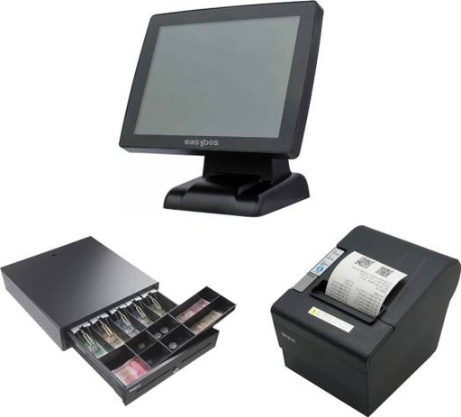 [easypos-epps202-touch-screen-pos-system-intel-j1900-celeron-2-0-ghz-4gb-ram-128gb-ssd-15-inch-display-black-dos-ep-cd405a-cash-drawer-epr303-receipt-printer-auto-cutter-usb-ethernet] EasyPos EPPS302 Touch Screen POS System | Intel J1900 Celeron 2.0 GHz, 4GB RAM, 128GB SSD, 15 inch Display, Black DOS + EP-CD405A Cash Drawer + EPR303 Receipt Printer (Auto cutter, USB, Ethernet)
