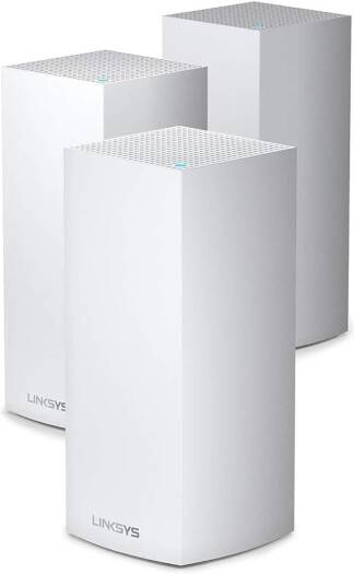 Linksys Velop Tri-Band Whole Home Mesh Wifi 6 System - Ax4200, 3-Pack, White 9000 Sq Ft Coverage, 3.5X Faster Speed, 120+ Devices.