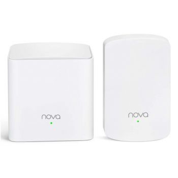 Tenda MW5 Nova Mesh WiFi System: Whole Home Coverage, Alexa compatible, Plug-in Design, 1200 Mbps Data Transfer, White, 2 Pack | MW5 2PK