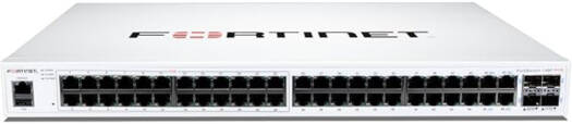 Fortinet FortiSwitch 148F POE 48-Port Managed Switch, 24-Port PoE+, 48x Gigabit RJ45 + 4x 10G SFP+, 370W PoE Budget, Layer 2 Managed, FortiLink, Rack Mount, Enterprise Network Switch | FS-148F-POE