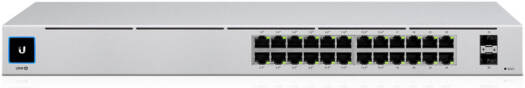Ubiquiti Networks UniFi 24-Port Gigabit PoE+ Compliant Managed Switch with SFP, 38.69 Mpps Fwd Rate, 52 Gb/s Switching Capacity, 1.3" Touch Display, UniFi Controller, White | USW-24-POE