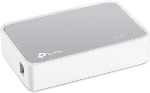TP-Link TL-SF1005D 5-Port Desktop Switch, 5x 10/100Mbps, Auto-Negotiation RJ45 Ports, Auto MDI/MDIX, IEEE 802.3x Flow Control, White | TL-SF1005D