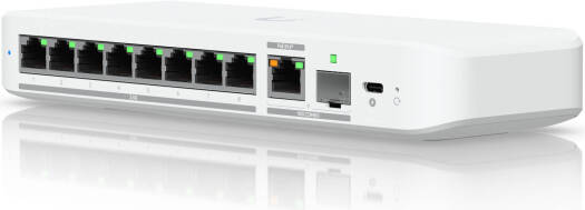 Ubiquiti OPEN BOX Flex 2.5G Switch, 8x 2.5 GbE RJ45 Ports, 60 Gbps Switching Capacity, 45 Mpps Forwarding Rate, Port Isolation & Mirroring, Flow & Storm Control, White | USW-Flex-2.5G-8 OPEN BOX
