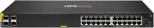 HPE Aruba Networking CX 6000 24G Class4 PoE 4SFP 370W Switch, 24x 10/100/1000BASE-T Ports, 56 Gbps Switching Capacity, 41.6 Mpps Throughput | R8N87A