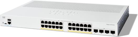 Cisco Catalyst C1300-24P-4G Ethernet Switch, 24 Ports, Manageable, Gigabit Ethernet, 10/100/1000Base-T, 1000Base-X - 3 Layer Supported, 195W Power Budget, Gray | C1300-24P-4G