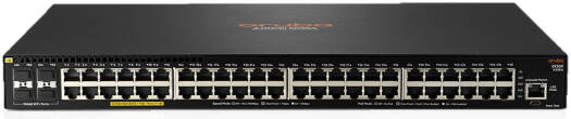 HPE Aruba Networking 2930F 48G PoE+ 4SFP+ 740W Switch,. 48 RJ-45 Autosensing 10/100/1000 PoE+ Ports, 4 SFP+ 1/10GbE Ports, 112.0 Mpps Throughput, 176 Gbps Switching Capacity, Black | JL558A