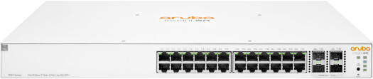 Aruba Instant On 1930 24-Port PoE+ Compliant Managed Network Switch with SFP+, 128 Gb/s Switching Capacity, 195W Power Budget, 95.23 Mpps Forwarding Rate, 800 MHz ARM Cortex-A9 CPU, White | JL683B