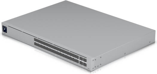 Ubiquiti UniFi Pro Aggregation 4-Port 25G SFP28 28-Port + Layer 3 Switch, 10G SFP+ Ports, 1.3" LCM Touchscreen, 760 Gbps, 565.44 Mpps, Ethernet In Band, 12V DC Input Connector | USW-Pro-Aggregation