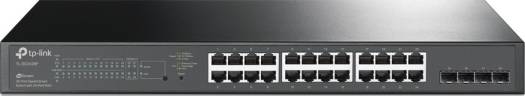 TP-Link JetStream 28-Port Gigabit Smart Switch with 24-Port PoE+, 250 W PoE Budget, Integrated into Omada SDN, Centralized Management, Robust Security Strategies, Black | TL-SG2428P