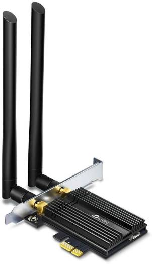 TP-Link Archer TX50E AX3000 Wi-Fi 6 Bluetooth 5.2 PCIe Adapter for PC with Heat Sink, MU-MIMO, Ultra-Low Latency, Supports Windows 10(64bit) Only