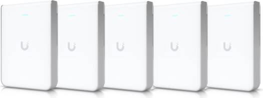 Ubiquiti U7 Pro Wall Access Point, WiFi 7 with 6 GHz Support, 6 Spatial Streams, Up to 5.7 Gbps Max Data Rate, 2 x 2 (DL/UL MU-MIMO) Feature, 5 Pack, White | U7-Pro-Wall-5