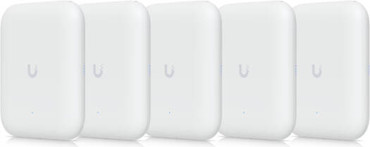 Ubiquiti U7 Outdoor UniFi WiFi 7 Access Point, WiFi 7, 4 Spatial Streams, Software-Switchable, 200+ Connected Devices, 2.5 GbE Uplink, Weatherproof, 5 Pack, White | U7-OUTDOOR-5