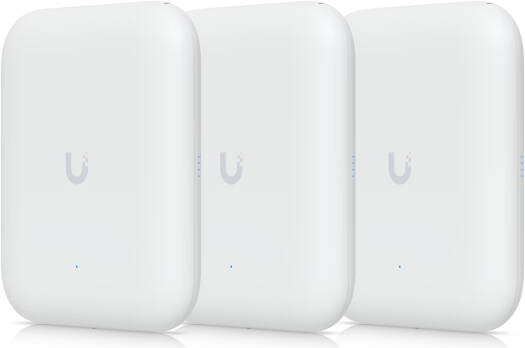 Ubiquiti U7 Outdoor UniFi WiFi 7 Access Point, WiFi 7, 4 Spatial Streams, Software-Switchable, 200+ Connected Devices, 2.5 GbE Uplink, Weatherproof, 3 Pack, White | U7-OUTDOOR-3