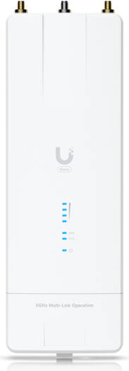 Ubiquiti Wave MLO5 Wireless Bridge, Dual 5 GHz WiFi 7 MLO, 5+ Gbps Throughput, 100 km PtP Range, 10 GbE RJ45, SFP+, Outdoor IPX6, UISP Ready, White | Wave-MLO5