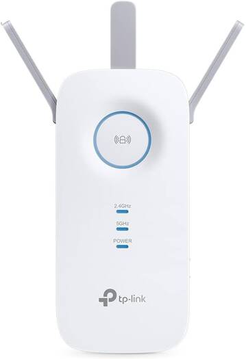 TP-Link RE550 AC1900 Dual Band WiFi Extender, Up to 1900Mbps, Internet Booster, Extend WiFi Range Further, Access Point Model, 3 External Antennas, High Speed Mode, Works with any Wi-Fi Router White