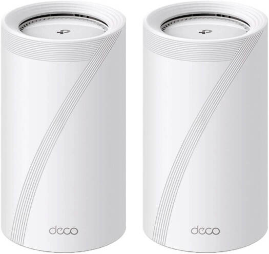 TP-Link Tri-Band WiFi 7 BE19000 Whole Home Mesh System (Deco BE85) | 12-Stream 22 Gbps | 10G + 2.5G Ports Wired Backhaul, 8 High-Gain Antennas | VPN, AI-Roaming, 44 MU-MIMO (2-Pack) White