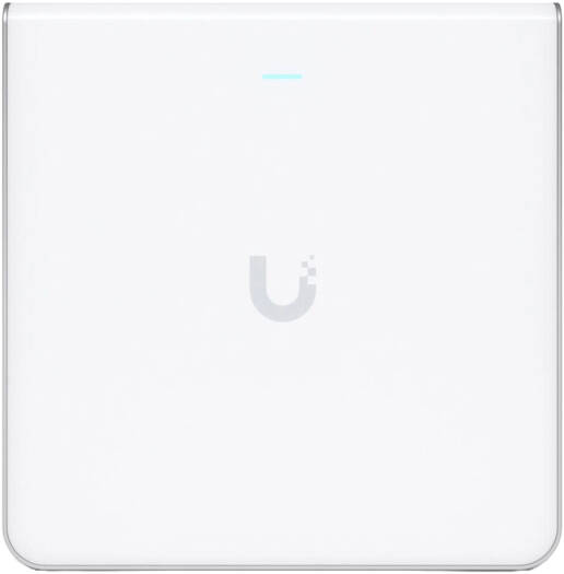 Ubiquiti U6 Enterprise In-Wall AP, WiFi 6E, 10 Spatial Streams, 6 GHz, 4.8 Gbps, 4-Port Switch, White | U6-Enterprise-IW