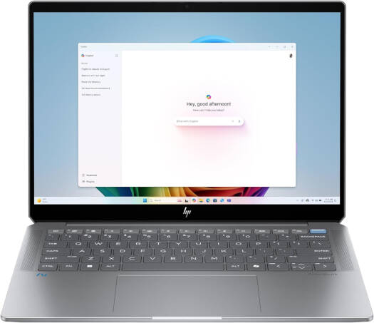 HP OmniBook Ultra Laptop 14-fd0002ne, 14-Inch Touchscreen Display, AMD Ryzen AI 9-365 Processor, 32GB RAM,1TB SSD, AMD Radeon Graphics, Win11 Home Eng/Arabic KB, Meteor Silver | B69L1EA
