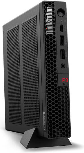 Lenovo ThinkStation P3 Tiny Desktop Computer, Intel Core i5-13500T, 16GB RAM, 512GB SSD, NVIDIA T400 4GB Graphics, English-Arabic Keyboard & Mouse, Windows 11 Pro, Black | 30H00007AX