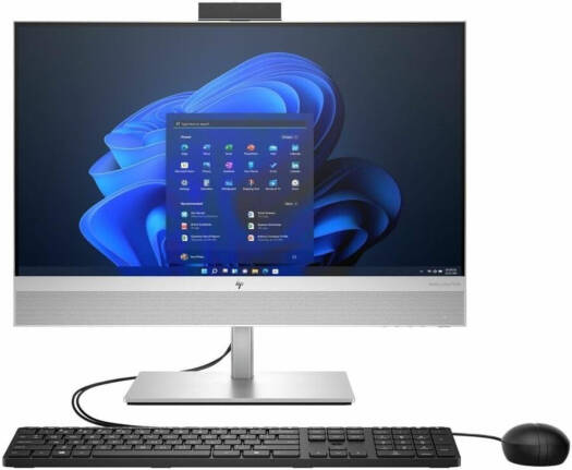 HP EliteOne 840 G9 All-in-One Desktop Computer, 24" FHD IPS Touch Display, Intel Core i7-14700, 16GB RAM, 512GB SSD, Intel UHD Graphic, HP 125 Keyboard & Mouse, Win11 Pro, White | A55PLET#BH5