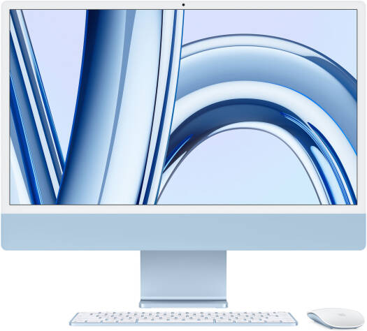 Apple 24" iMac AIO Desktop Computer with M3 Chip, 4.5K Retina Display, 8-Core CPU & 10-Core GPU, 16GB RAM, 1TB SSD, Magic English KB Touch ID, Numeric Keypad & Magic Mouse, macOS, Blue | Z19L000XX