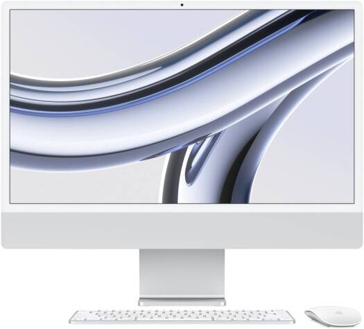 Apple 24" iMac AIO Desktop Computer, 4.5K Retina Display, M3 Chip 8-Core CPU & 10-Core GPU, 16-Core Neural Engine, 16GB RAM, 2TB SSD, Magic Keyboard & Mouse, MacOS, Silver | Z19D0019U