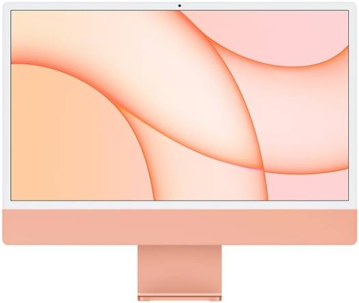 Apple iMac (2021) Desktop Computer, 24'' Retina 4.5K Display, Apple M1 Chip 8C CPU, 8C GPU, 16C Neural Engine, 8GB RAM, 512GB SSD, Gigabit Ethernet, Magic Keyboard English & Mouse, Orange | Z132001VG