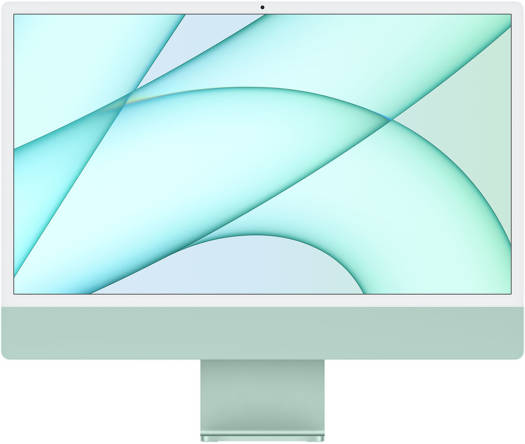 Apple iMac 24'' Retina 4.5K Display PC, M1 Chip With 8-Core CPU, 8-Core GPU, 8GB Unified Memory, 16-Core Neural Engine, 256GB SSD Storage, UK English Keyboard and Mouse, Green | MGPH3B/A