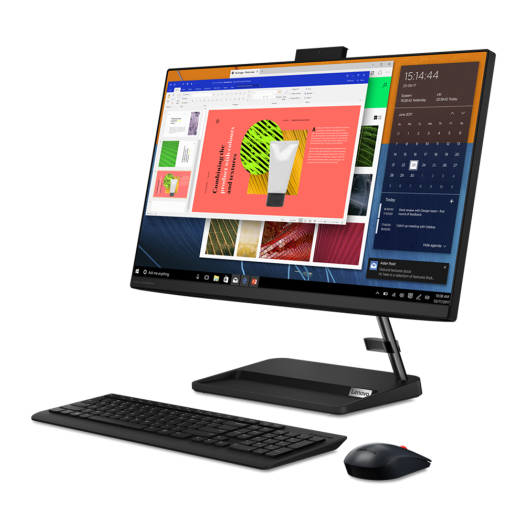 Lenovo IdeaCentre AIO 3 24ITL6 23.8" FHD Non Touch PC, 11th Gen Intel Core i5-1135G7, 8GB RAM, 1TB HDD, Nvidia GeForce MX450 2GB Graphics, Wireless KB + Mouse, Black, No OS | F0G00091AX